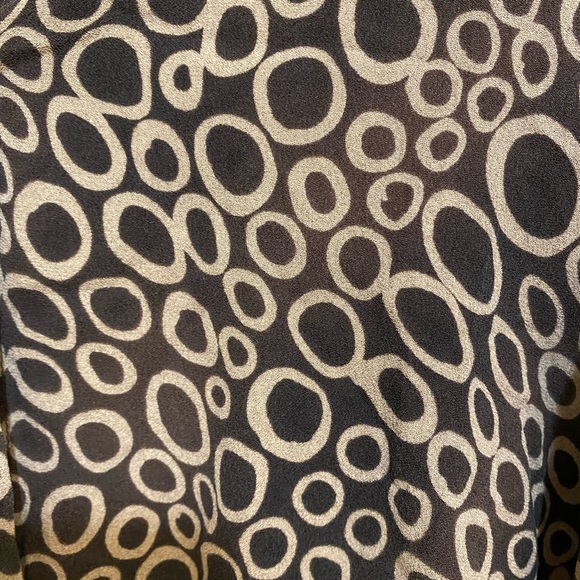 Vintage funky brown patterned button down - Picture 2 of 4
